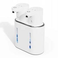Stilingas baltas dvigubas bekontaktis automatinis muilo dozatorius su USB