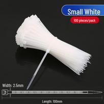 White Nylon Self-Locking Cable Ties - Strong, Durable Wire Fasteners small size 2.5*100mm balta