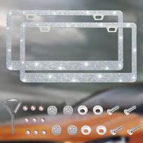 31*16 cm Bling Crystal valstybinio numerio ženklo rėmas Moteriškas Kalnų krištolas