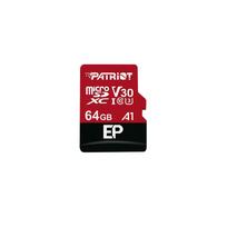 Patriot EP 64GB microSDXC, memory card (black / red, UHS-I (U3), A1, Class 10)