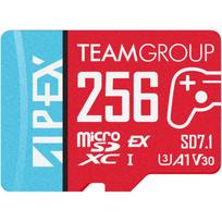 Team Group APEX SD7.1 256GB SDXC, red/blue memory card, MicroSD Express