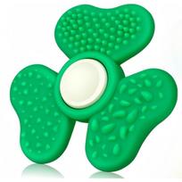Fidget žaislai, Trilapio rankos sensorinis žaislas, Žali tekstūruoti fidget suktukai, Stalo žaislas nuo nerimo biure, Klasės prizas Valentino dienos dovanos vaikams 8*8*0.7cm žalia