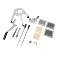 Commercial Vegetable Chopper with 3 Replacement Blades Aluminum Alloy French Fry Cutter Potato L