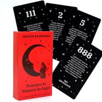 Oráculo en Español, Mensajes de Número de Ángel, 53 Cartas, Números Angelicales Angel Number Messages Tarot Cards Deck Board Games