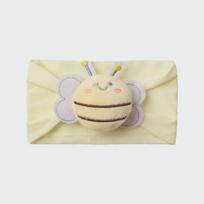 New Baby Nylon Headband: Solid Color Bee Design for Cute Girls smėlis