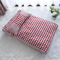 Pet Dog Bed Soft Lounger Pet Bed House for Dogs Cats Cozy Sleeping Sofa Warm Puppy Kennel Mat Cat Mattress Pet Supplies S 65x45cm raudona