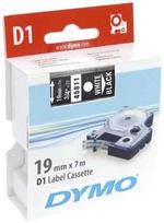 DYMO D1 Label Tape, 19 mm, White on Black, 45811 / S0720910