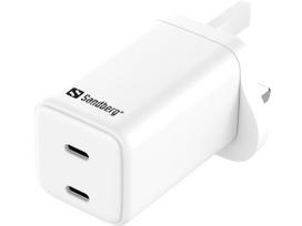 Sandberg 441-62 AC Charger Dual USB-C PD65W UK