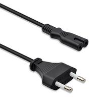Qoltec Power cable IEC C7 | CEE 7/16 | figure-8| 2x0.75mm² | Pure copper Cu | 1m