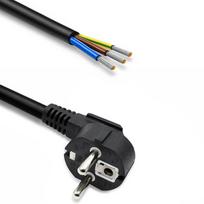 Qoltec Power cable | SCHUKO CEE 7/7 (E/F) angled plug | Cu copper | stripped and soldered | 3x1.50 mm² | 3 m