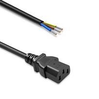 Qoltec IEC C13 Power cable | stripped and soldered | Pure copper Cu | 3x0.75mm² | 1.8m
