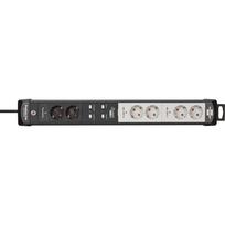Brennenstuhl Connect Premium-Line WLAN power strip 6-way (black/light gray, 3 meters, timer, voice control)