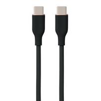 Silikoninis kabelis USB Type-C - Type-C, 100W (juodas, 3m)