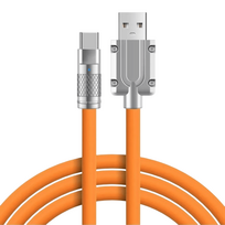 Riff 120W Super Fast Charging Cable USB-A to Type-C Silicone 1m Orange