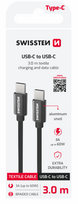 Swissten Textile Universal Quick Charge 3.1 USB-C / USB-C Data and Charging Cable 3m black