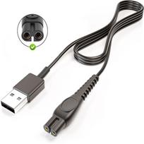 Riff CP1788/01 Universal 5V USB Charging cable for Philips Epilator Shaver Beard Trimmer Norelco Oneblade 360 QP2724 S3144 BG3005 BRL126 MG5900 QP1324 XP9200 1m Black