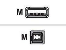 Sharkoon USB 2.0 Type-A to Type-B Printer Cable, Black, 1 m