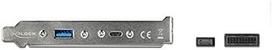 DeLOCK slot bracket with 1x USB Type-C and 1x USB Type-A port, adapter (black, 50cm)