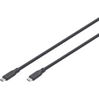 Digitus USB 3.2 Gen 1 silicone connection cable USB-C > USB-C (black, 2 meters, PD, charging with up to 100 watts)