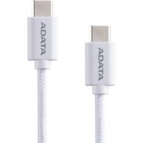 ADATA USB 2.0 cable, USB-C plug > USB-C plug (white, 1 meter, PD 3.0, QC 3.0, charging with up to 100 watts)