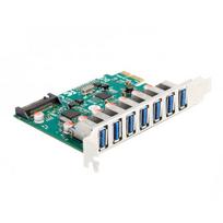 DeLOCK PCI Express x1 card for 7 x external USB 5Gbps Type-A socket, USB controller
