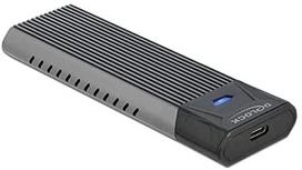 DeLOCK external USB Type-C combo enclosure for M.2 NVMe PCIe or SATA SSD, drive enclosure