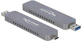 DeLOCK M.2 PCIe SSD with USB-C + Type-A St - External housing