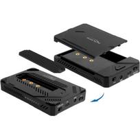 DeLOCK USB Type-C Enclosure for 1 x M.2 NVMe SSD + 1 x 2.5? SATA SSD / HDD, drive enclosure black, with clone function