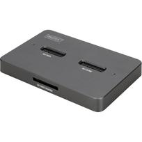 Digitus Dual M.2 NVM SSD Docking Station (black, USB-C, M2 SSD, SD-E)
