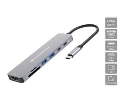 Conceptronic DONN28G 7-in-1 USB 3.2 Gen 1 Docking Station, 4K60Hz HDMI, USB-A 5Gbps x 2, USB-C 5Gbps, SD, TF/MicroSD, 100W USB PD