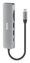 Port Designs 900162 interface hub USB Type-C Silver