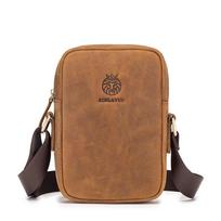 Schlatum Casual Men'S Shoulder Bags Business Messenger Bag High-Quality Men'S Crazy Horse Hide Bag'S Mini Large Capacity Pocket ruda