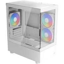 Aerocool Viewport Mini-G-WT-v4 ARGB, Tower Case White, Tempered Glass x 2