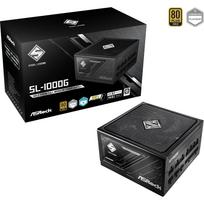 ASRock Steel Legend SL-1000G, PC power supply black, 1x 12-pin high power GPU, 3x PCIe, cable management, 1000 watts