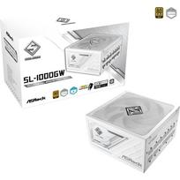 ASRock Steel Legend SL-1000GW, PC power supply white, 1x 12-pin high power GPU, 3x PCIe, cable management, 1000 watts