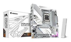 GIGABYTE X870M AORUS ELITE WIFI7 ICE Motherboard - Supports AMD Ryzen 9000 CPUs, 14+2+2 Phases Digital VRM, up to 8200Hz DDR5 (O.C), 1xPCIe 5.0 + 1xPCIe 4.0, Wi-Fi 7, 2.5GbE LAN, USB 4