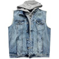 Adidas Neo Comfortable Soft Hooded Single-Breasted Denim Vest Men Vests M32029 XL