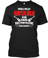 Ukulele Playing T-Shirt Made in the USA Size S to 5XL S