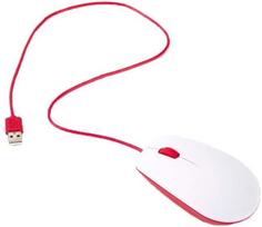 Raspberry Pi Foundation Official Raspberry Pi Mouse (White/Red)