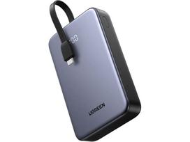 Išorinė baterija Ugreen  Power Bank 20,000mAh 20W 45762 Built-in Cable Grey