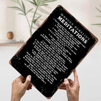 Marcus Aurelius Meditations Quotes Metal Poster Metal Signs Wall Art Things for Room Design Custom Tin Sign for Home Decoration 20x30cm