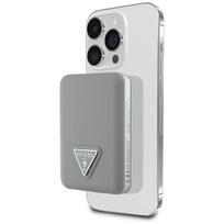Power Bank Guess Grained Triangle 5000mAh 15W USB-C MagSafe Inductive / beige