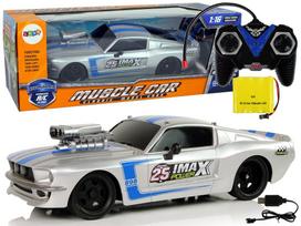 Žaidimų zona | PC | Konsolės | Priedai // Radijo valdomi žaislai ir priedai // Auto Sportowe R/C 1:16 Srebrne Niebieskie Pasy Pilot