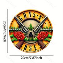Guns N Roses Round Metal Wall Art Sign Home Decor Gift 20x20