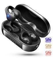 King Lucky Ear Cuff Wireless Earbuds with Bluetooth Compatible Design No Ear Blockage IPX4 Waterproof Microphone Fast Charging Sound Leakage juoda