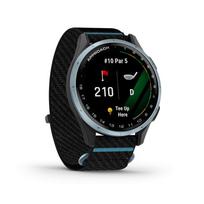 Išmanusis laikrodis Garmin  Approach J1\nCloud blue aluminium bezel with black/azure ComfortFit fabric band