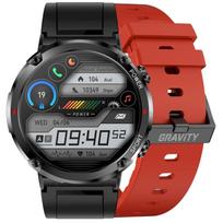 Smartwatch Gravity GT21-6 with Red Silicone Strap