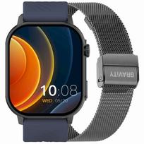 Smartwatch Gravity GT15-4 Silicone Strap + Titanium Bracelet / blue