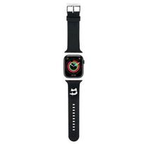 Karl Lagerfeld Strap KLAWMSLCNK Apple Watch 38/40/41mm 3D Rubber Choupette Heads / black