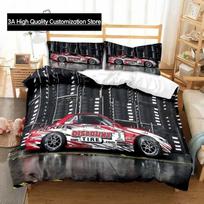 Drift Cars Cool Racing Car Bedding Set Single Twin Full Queen King Size Bed Set Adult Boys Bedroom 3D Print Men Boys Gift EU Single(135*200cm)3pcs